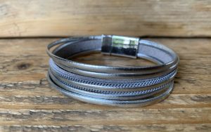 Zilver luxe armband met magneetsluiting